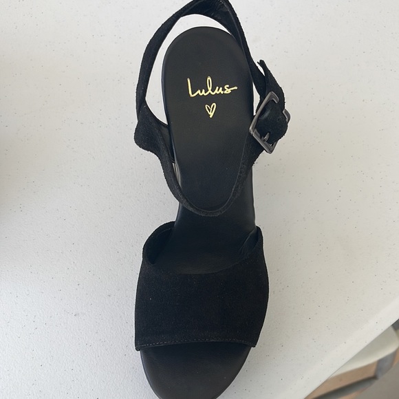 Black wooden block heel - Picture 3 of 3